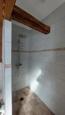 Ein Badezimmer in der Unterkunft Oderlandblick Apartment