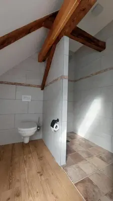 Ein Badezimmer in der Unterkunft Oderlandblick Apartment