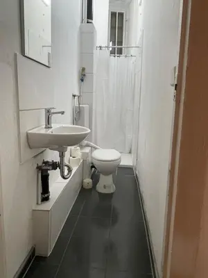 Ein Badezimmer in der Unterkunft Elsen Monteurunterkunft