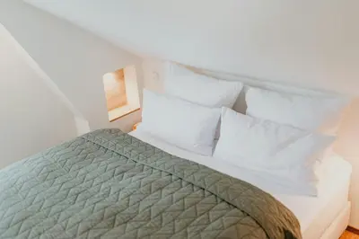 Ein Bett oder Betten in einem Zimmer der Unterkunft Stylish Holiday Apartment In The Spreewald