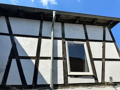 Das Gebäude in dem sich die Ferienwohnung befindet