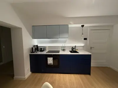 Küche/Küchenzeile in der Unterkunft Apartment Garten-Oase Berlin - Olympiastadion, Waldbühne, Messe