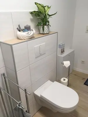 Ein Badezimmer in der Unterkunft Lakehouse in Brodowin
