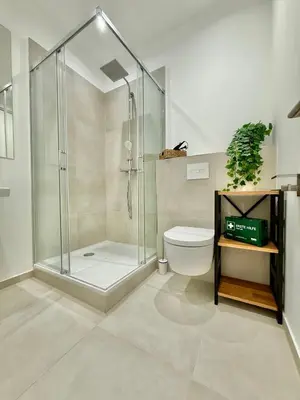 Ein Badezimmer in der Unterkunft Elegantes Single-Apartment U39-3