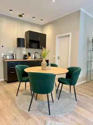 Küche/Küchenzeile in der Unterkunft Design-Studio mit Balkon U39-2