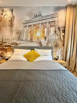 Ein Bett oder Betten in einem Zimmer der Unterkunft City-Apartment mit Balkon U39-4