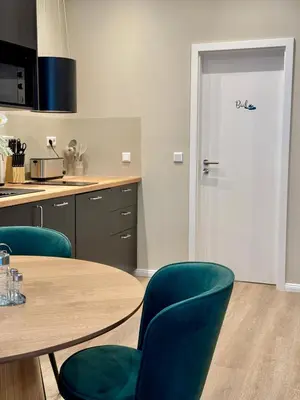 Küche/Küchenzeile in der Unterkunft City-Apartment mit Balkon U39-4