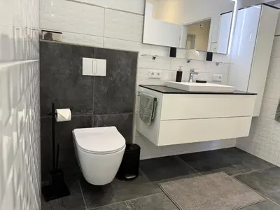 Ein Badezimmer in der Unterkunft Ferienwohnung-Karwe