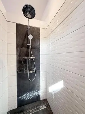 Ein Badezimmer in der Unterkunft Ferienwohnung-Karwe