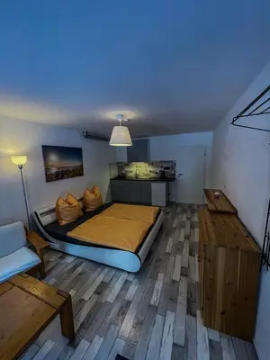 Ein Bett oder Betten in einem Zimmer der Unterkunft HerbergeZumBrieselang