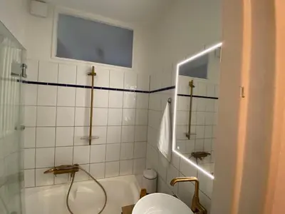 Ein Badezimmer in der Unterkunft Stilvolle Wohnung zwischen Grunewald und Kudamm