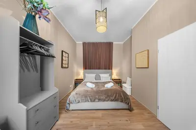 Ein Bett oder Betten in einem Zimmer der Unterkunft Loftly Modersohnstr nähe East Side Gallery nähe Uber Arena
