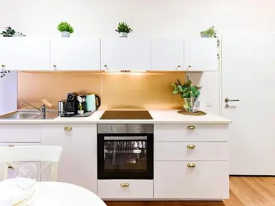 Küche/Küchenzeile in der Unterkunft Attic apartment in villa!