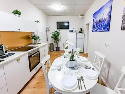 Küche/Küchenzeile in der Unterkunft Attic apartment in villa!
