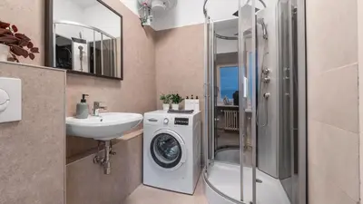 Ein Badezimmer in der Unterkunft Gemütliches Apartment in Wedding - 75QM