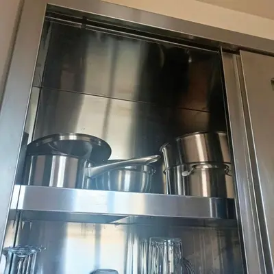 Küche/Küchenzeile in der Unterkunft Monteurzimmer am Möbelhof