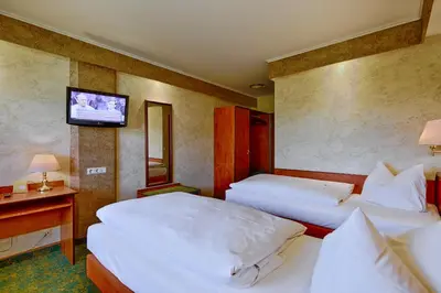 Ein Bett oder Betten in einem Zimmer der Unterkunft Hotel Aragon