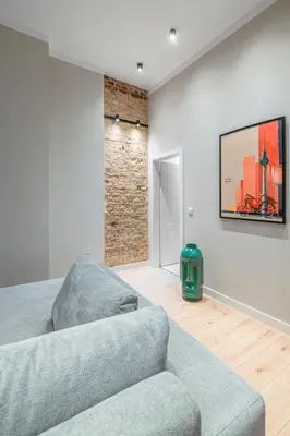 Ein Sitzbereich in der Unterkunft Wunderschönes großes Altbau Apartment