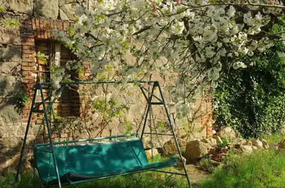 Ein Garten an der Unterkunft Gutshaus Buberow - Loft - für Seminare & Gruppen