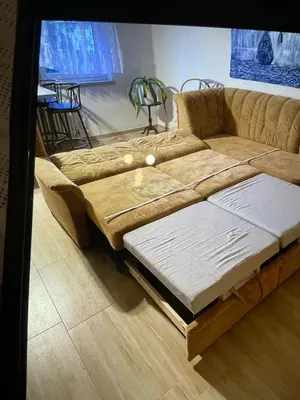 Ein Sitzbereich in der Unterkunft Ferienwohnung am Scharmützelsee mit Kind und Hund!