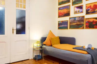 Ein Sitzbereich in der Unterkunft Villa Falkensee Berlin West Design Boutique Messe Apartment