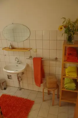 Ein Badezimmer in der Unterkunft Gutshaus Buberow - Haupthaus - für Seminare & Gruppen