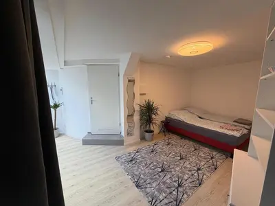 Ein Bett oder Betten in einem Zimmer der Unterkunft Hofblick Nest