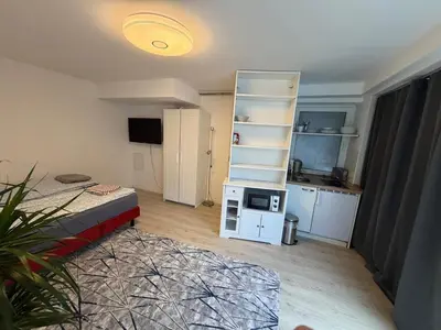 Küche/Küchenzeile in der Unterkunft Hofblick Nest