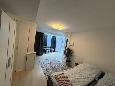 Ein Bett oder Betten in einem Zimmer der Unterkunft Hofblick Nest