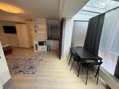 Küche/Küchenzeile in der Unterkunft Hofblick Nest