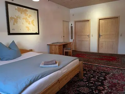 Ein Bett oder Betten in einem Zimmer der Unterkunft Wohnung und Appartement Monteure und Familien Altlandsberg