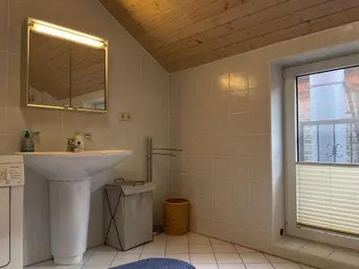 Ein Badezimmer in der Unterkunft Wohnung und Appartement Monteure und Familien Altlandsberg
