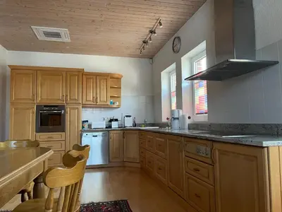 Küche/Küchenzeile in der Unterkunft Wohnung und Appartement Monteure und Familien Altlandsberg