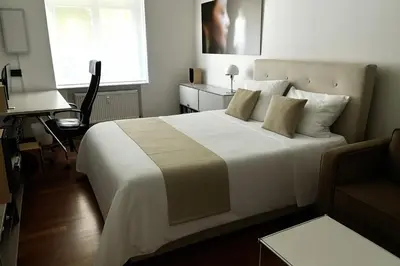 Grundriss der Unterkunft Stilvolles Design-Apartment mit moderner Küche & Homeoffice