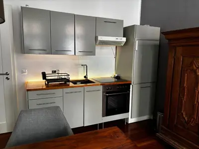 Grundriss der Unterkunft Stilvolles Design-Apartment mit moderner Küche & Homeoffice