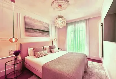 Ein Bett oder Betten in einem Zimmer der Unterkunft Moderne 4-Zimmer-Wohnung