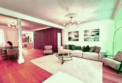 Ein Sitzbereich in der Unterkunft Moderne 4-Zimmer-Wohnung