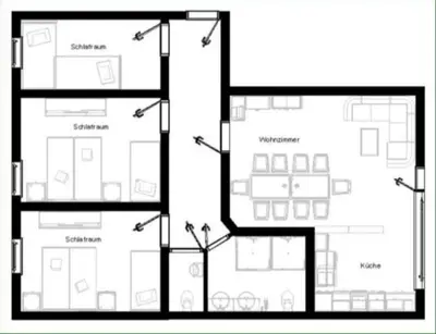 Grundriss der Unterkunft Pension zum Wiesengrund - Ferienwohnung