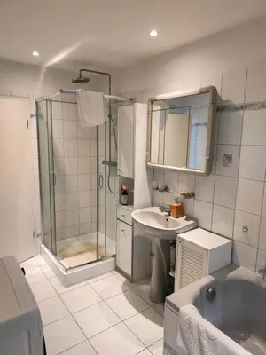Ein Badezimmer in der Unterkunft Möblierte Wohnung in Grünheide - Hangelsberg Nähe Tesla