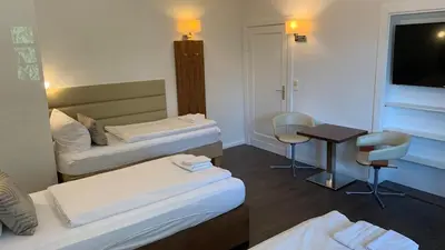 Ein Bett oder Betten in einem Zimmer der Unterkunft Möblierte Wohnung in Fürstenwalde für bis zu 8 Personen