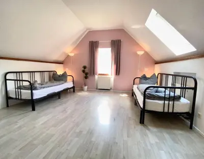 Ein Bett oder Betten in einem Zimmer der Unterkunft Ferienwohnung Esel