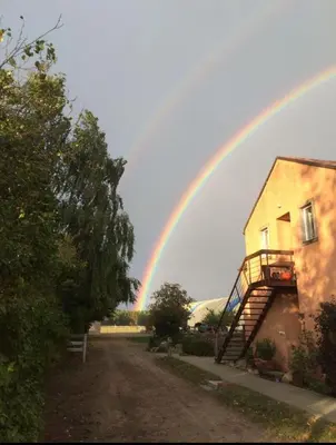Das Gebäude in dem sich die Ferienwohnung befindet