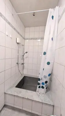 Ein Badezimmer in der Unterkunft Ferienhaus mit großer Terrasse in Schöneiche bei Berlin
