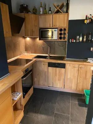 Küche/Küchenzeile in der Unterkunft Ferienhaus Hermine in Schwielowsee
