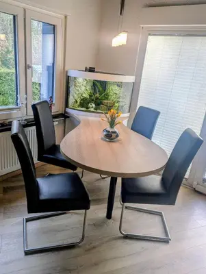 Ein Sitzbereich in der Unterkunft Ferienhaus Hermine in Schwielowsee