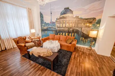 Ein Sitzbereich in der Unterkunft Apartment Prenzlauer Berg