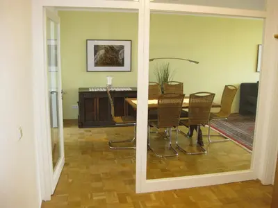 Ein Sitzbereich in der Unterkunft Ferienwohnungen Familie Böckmann