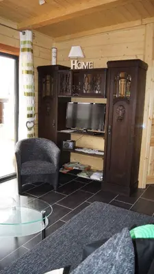 Ein Sitzbereich in der Unterkunft Holiday home in Friedland 2712