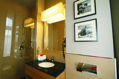 Ein Badezimmer in der Unterkunft Hotel am Molkenmarkt