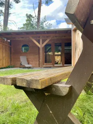 Ein Garten an der Unterkunft Seepark Wolfswinkel